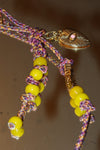 Purple Macrame Bag Charm