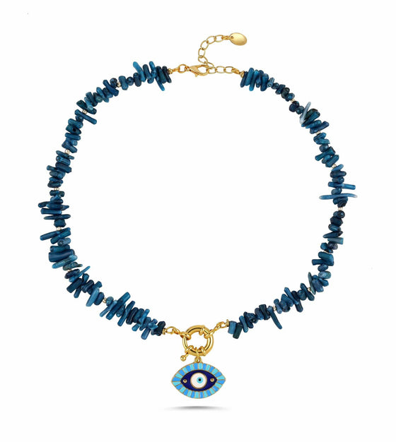 Kaya Evil Eye Navy Necklace