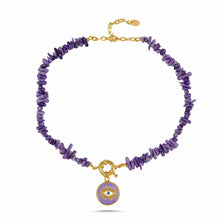  Kaya Evil Eye Purple Necklace